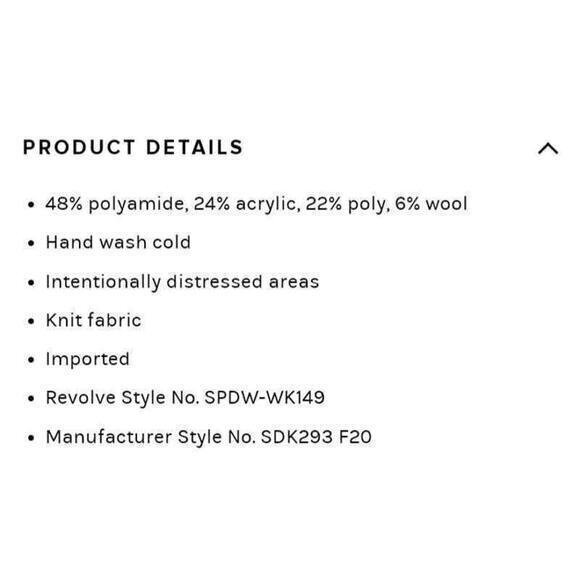 NEW Revolve SUPERDOWN Corbin Distressed Sweater Top Gray XS Destructed‎ Ripped - Picture 7 of 8